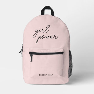 Girl Gang Moderne Feminismus Rosa Design Bedruckter Rucksack