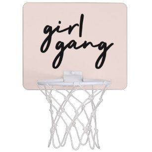 Girl Gang   Niedlich Pink Girl Power Moderner Femi Mini Basketball Netz