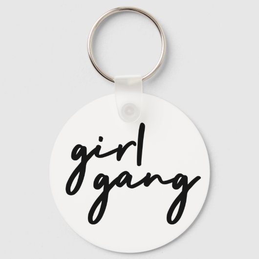 Girl Gang | Niedlicher Girl-Power Moderner Feminis Schlüsselanhänger (Rückseite)