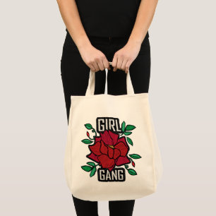 Girl Gang Rote Rose Patch Fashion Abzeichen Tragetasche