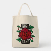 Girl Gang Rote Rose Patch Fashion Abzeichen Tragetasche (Rückseite)