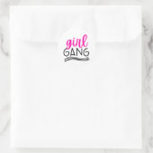 Girl Gang Runder Aufkleber (Tasche)
