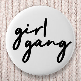 Girl Gang | Stilvoll Moderner feministischer Girl  Button