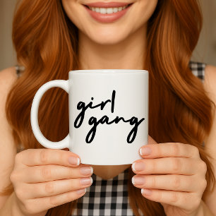 Girl Gang Stilvoll Moderner feministischer Girl Kaffeetasse