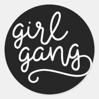 Girl Gang T-Shirt Top Fun Tumblr Grunge Kawaii Hip Runder Aufkleber