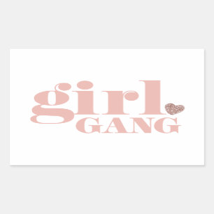Girl Gang Types of Friend Groups Lady Friendships Rechteckiger Aufkleber
