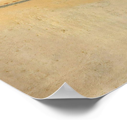 Girl geht ins Button der Uni Poster (Ecke)