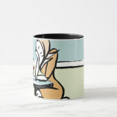 Girl Genießen Sie den Rotwein im Café Tasse (Zentrum)