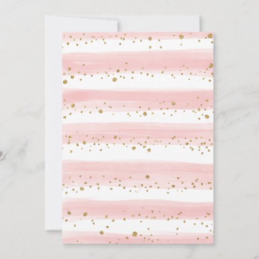 Girl German Shepherd Hunde Birthday Pink Gold Part Einladung (Rückseite)