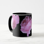 Girl Gesicht hübsch rosa rosa blütenblütige Mode Tasse (Vorderseite Links)