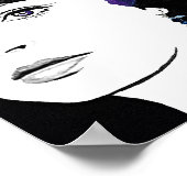 Girl Gesicht hübsche Mode Illustration Fine Art Poster (Ecke)