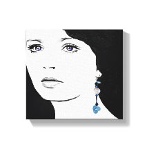 Girl Gesicht schöne Blumenmode Illustration