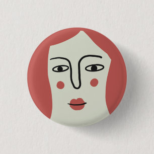 Girl-Gesichtsbild Button