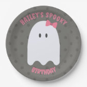 Girl Ghost Birthday Party Personalisierte Papierpl Pappteller (Vorderseite)