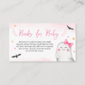 Girl Ghost Halloween Baby Shower Books for Baby Begleitkarte (Vorderseite)