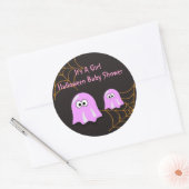 Girl Ghost Halloween Baby Shower Stickers (Umschlag)