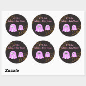 Girl Ghost Halloween Baby Shower Stickers (Blatt)