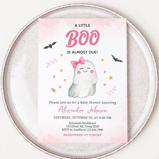 Girl Ghost Halloween Kinderdusche Einladung