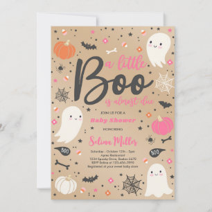 Girl Ghost Little Boo soll Halloween Baby Dusche s Einladung