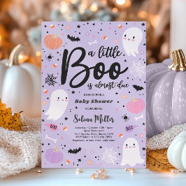 Girl Ghost Little Boo soll Halloween Baby Dusche s Einladung