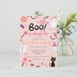 Girl Ghost Little Boo soll Halloween Baby Dusche s Einladung