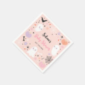 Girl Ghost Little Boo soll Halloween Baby Dusche s Serviette (Ecke)