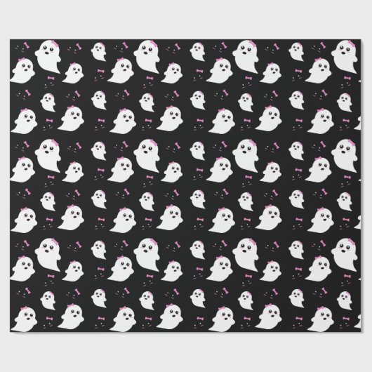 Girl Ghost Pattern Geschenkpapier (Flach)