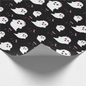 Girl Ghost Pattern Geschenkpapier (Ecke)