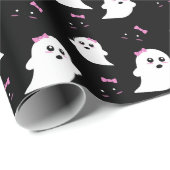 Girl Ghost Pattern Geschenkpapier (Rolleneckpunkt)