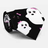 Girl Ghost Pattern Krawatte (Gerollt)