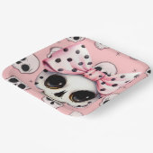 Girl Ghost Skeleton Halloween Pink Themed Pappteller (Gewinkelt)