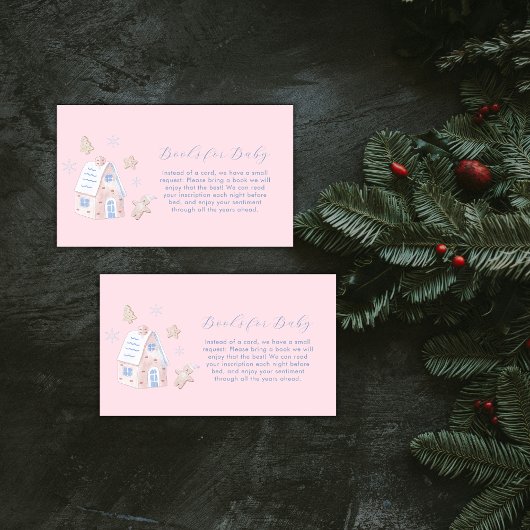 Girl Gingerbread Village Books For Baby Shower Begleitkarte