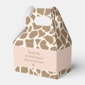 Girl Giraffe Baby Duschbox Geschenkschachtel (Rückseite)