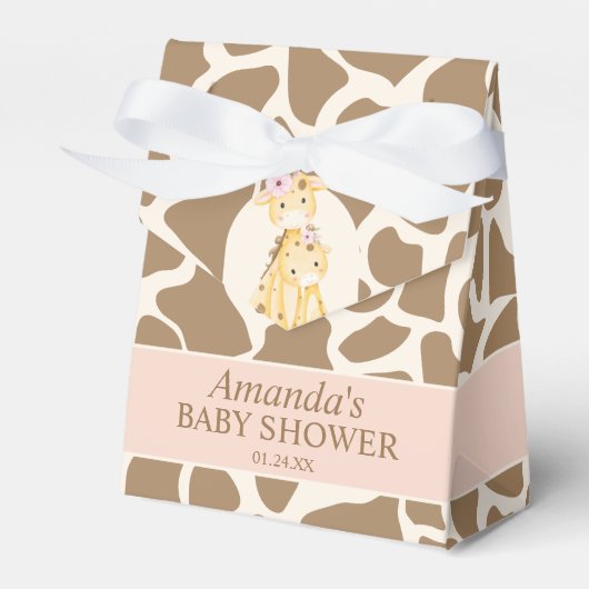 Girl Giraffe Baby Showbox Geschenkschachtel (Vorderseite)