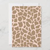 Girl Giraffe Baby Shower Einladung (Rückseite)