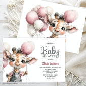 Girl Giraffe Baby Shower Invitation Einladung