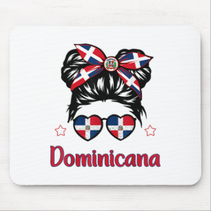 Girl-Girl Dominikanische Republik Shirt Flag Hispa Mousepad