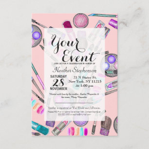 Girl-Girl-Handgemälztes Wasserfarben-Makeup auf Ro Einladung