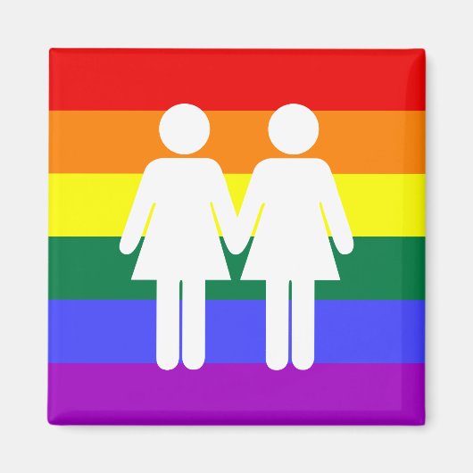 Girl + Girl Rainbow Magnet (Vorne)