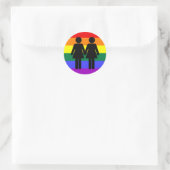 Girl + Girl-Regenbogenkleber Runder Aufkleber (Tasche)