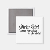 Girl Girl wird schmutzig Magnet (Vorderseite/Rückseite)