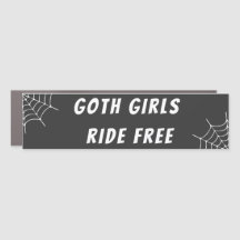 Girl Girls fahren mit dem Free Gothic decal Car Ma