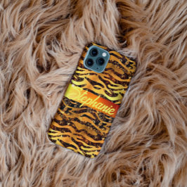 Girl Glam Imitate Gold Glitzer gebürsteter Leopard Case-Mate iPhone Hülle