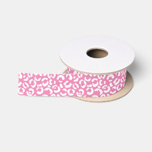Girl Glam Weißrosa Leoparden Satinband