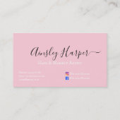 Girl Glamour Rose Gold Glitzer Marmor Gradient Visitenkarte (Rückseite)