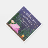 Girl Glamping Camping Serviette (Ecke)