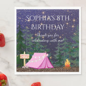 Girl Glamping Camping Serviette