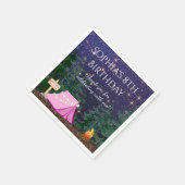 Girl Glamping Camping Serviette (Ecke)