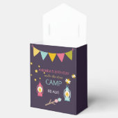 Girl Glamping Party personalisiert Geschenkschachtel (Geöffnet)