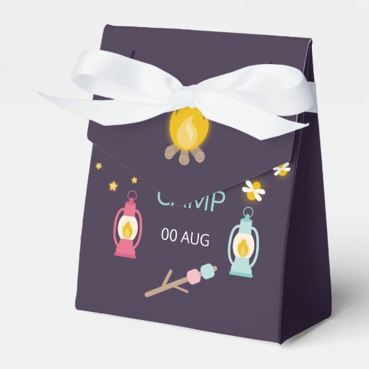 Girl Glamping Party personalisiert Geschenkschachtel (Vorderseite)